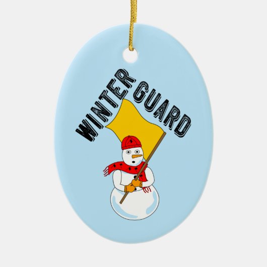 Snowman Winter Guard Metal Ornament (Voorkant)