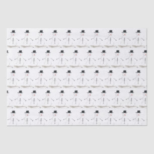 Snowman Winter Holiday Xmas Gift Retro  Tissuepapier