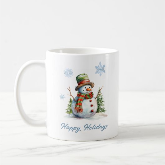 Snowman Winter Mug – Custom Holiday Gift (Gauche)