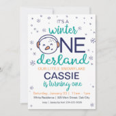 Snowman Winter ONEderland Uitnodiging (Voorkant)