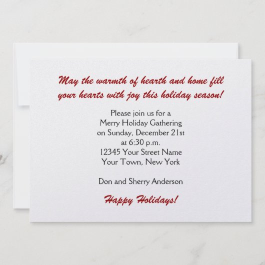 Snowman Winter Scene Fête Invitations (Dos)