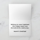 Snowman Winter Wonderland Carte de voeux pour la s (Intérieur)