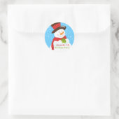 Snowman Winter Wonderland Sticker d'anniversaire (Sac)