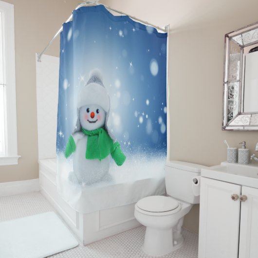 Snowman Wishes Douchegordijn (In situ)