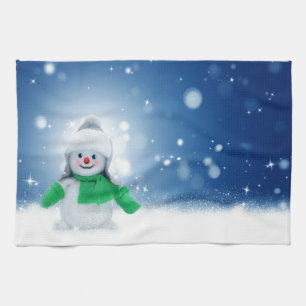 Snowman Wishes Theedoek