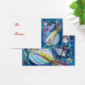 SNOWMAN With OWL, étiquette cadeau (Bureau)