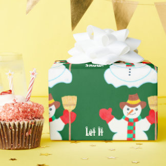 Snowman With Text Cadeaupapier