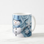 Snowman Wonderland Christmas Holiday Mug<br><div class="desc">Sirotez l'esprit de la saison avec notre "Snowman Wonderland : Christmas Holiday Mug Quilled Art." Cette tasse festive présente un art de bonhomme de neige richement décoré, apportant une touche de charme artisanal à vos boissons de vacances. Conçu avec soin et orné de détails fantaisistes, c'est la façon idéale de...</div>