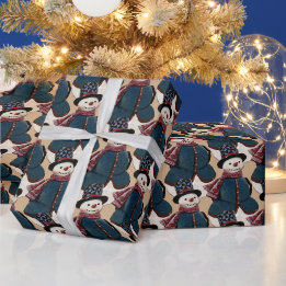 Snowman Wrapping Paper Cadeaupapier