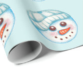Snowman Wrapping Paper Cadeaupapier (Rol Hoek)