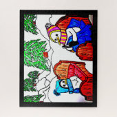 SNOWMANS BEDTIME VERHAAL LEGPUZZEL (Verticaal)