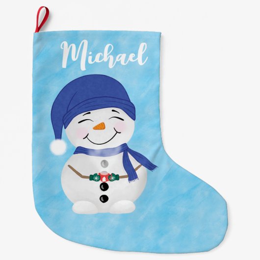 Snowman's Cacao Delight Kerstmis Grote Kerstsok (Voorkant)