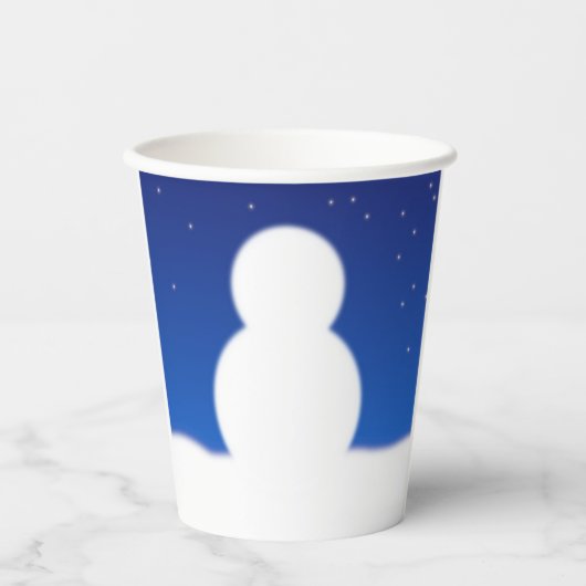 Snowman's Draw je gezicht kerstmis Papieren Bekers (Voorkant)