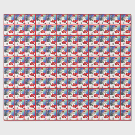 Snowman's kerstcadeau cadeaupapier (Vlak)