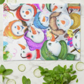 Snowmans-kerstcadeautje voor keukenhanddoeken (Gevouwen)