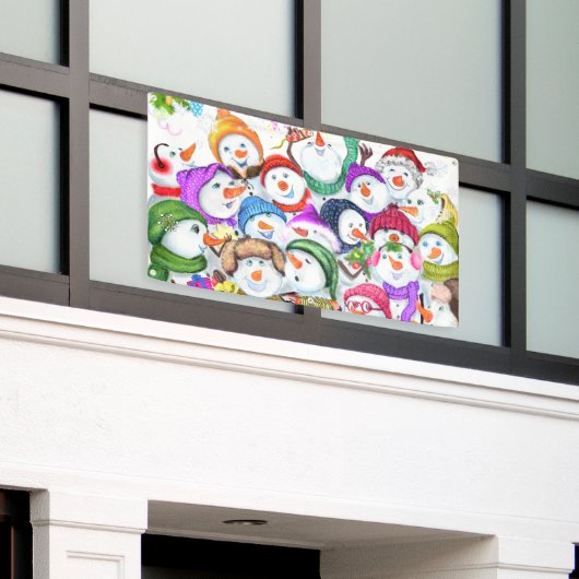 Snowmans Noël bannière fête cadeau (Bâtiment extérieur)