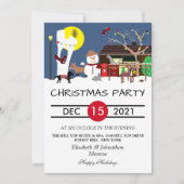 Snowman's Party Happy Holidays Invitation (Devant)