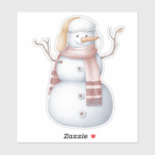 Snowmansticker Sticker (Vel)