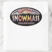 Snowmass Colorado drapeau oval autocollants (Sac)