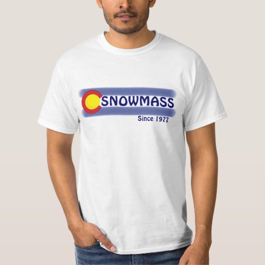 Snowmass Colorado t-shirt lokale vlagwaarde (Voorkant)
