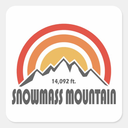 Snowmass Mountain Vierkante Sticker (Voorkant)