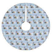 Snowmen and Cats In a Snowy Field Kerstboom Rok (Voorkant)