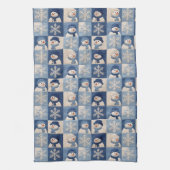 Snowmen and Snowflakes Quilt Pattern Theedoek (Verticaal)