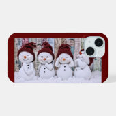Snowmen Apple iPhone 15 coque (Verso Horizontal)