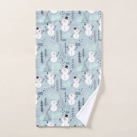 Snowmen Bath Towel Set Bad Handdoek (Handdoek)
