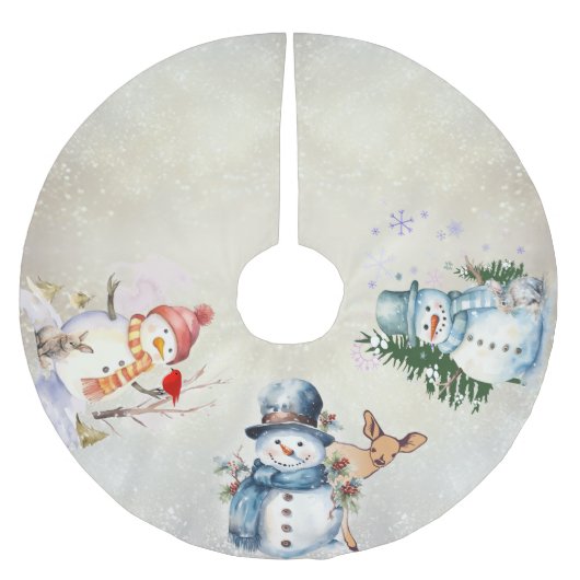"Snowmen" boomrok Kerstboom Rok (Voorkant)