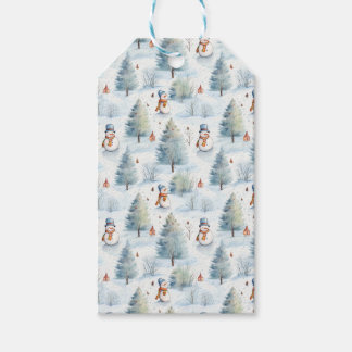 Snowmen Cadeaulabel