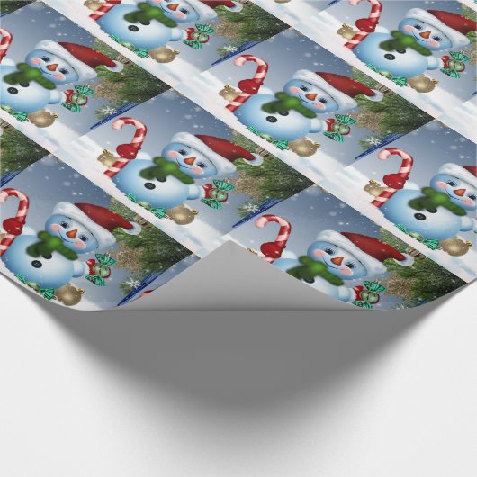 Snowmen Cadeaupapier (Hoek)