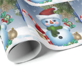Snowmen Cadeaupapier (Rol Hoek)