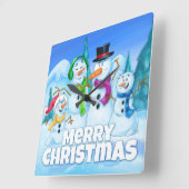 Snowmen cartoon klok (Hoek)