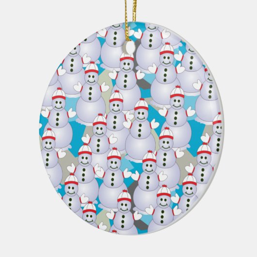 Snowmen Ceramic Ornament (Links)