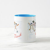 Snowmen de Noël Ringer Mug (Centre)