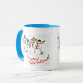 Snowmen de Noël Ringer Mug (Devant gauche)