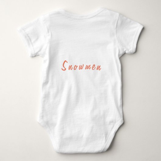 Snowmen design baby bodysuit T-Shirt (Achterkant)
