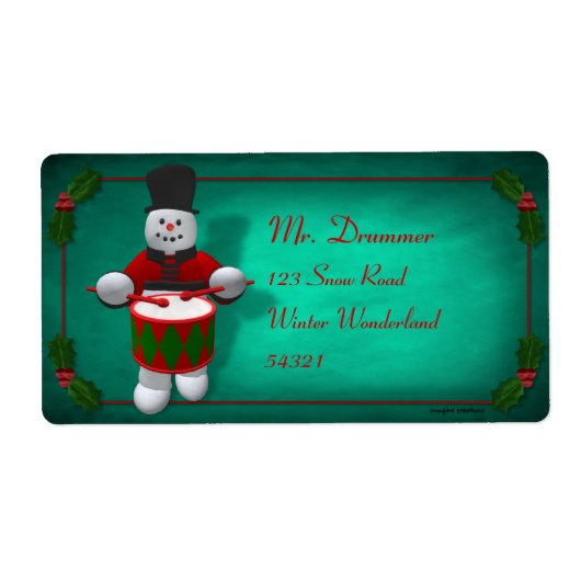  Snowmen: Drummer Etiket (Voorkant)