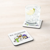 Snowmen en pinguïns Het is Kerstmis Onderzetter (Rechterzijde)