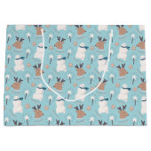 Snowmen en rendieren groot cadeauzakje (Voorkant)