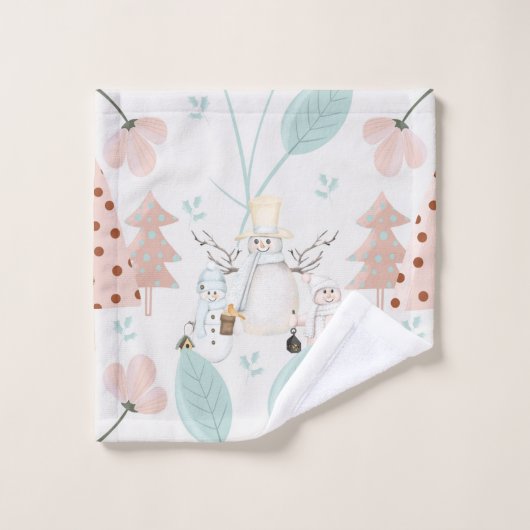 Snowmen et Trees (Gant de toilette)
