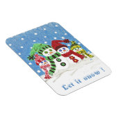 Snowmen familie premium magnet magneet (Rechterzijde)