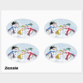Snowmen Familie Stickers (Vel)