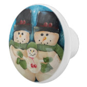 Snowmen Familiekabinet Knobs Keramische Knop (Rechts)