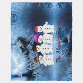 Snowmen Famille de quatre couvertures en polaire p (Devant)