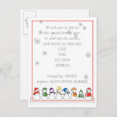Snowmen Fête Invitation (Devant / Derrière)