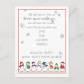 Snowmen Fête Invitation (Devant)