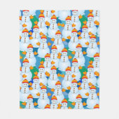 Snowmen Fleece Deken (Voorkant)
