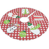 Snowmen, Gifts, Ornamenten Holiday Tree Skirt Kerstboom Rok (Gekanteld)
